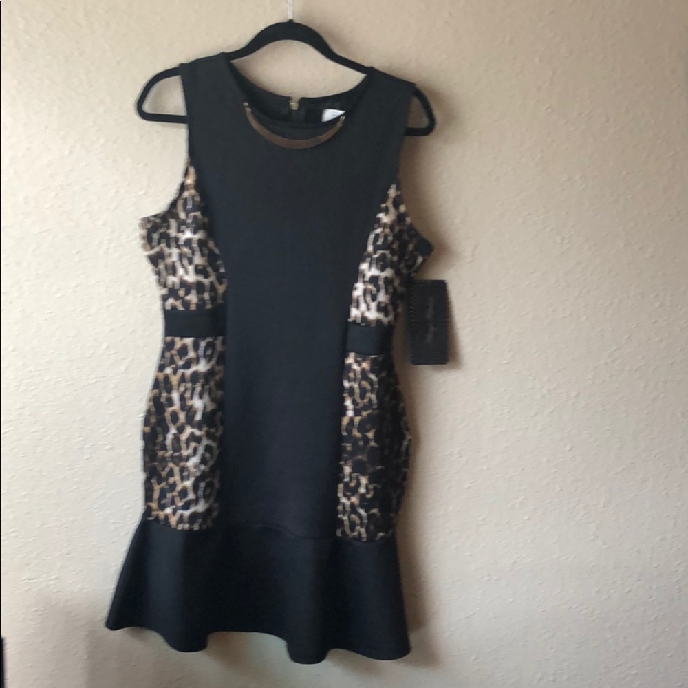 Animal print mini dress